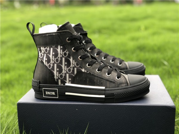 Dior B23 High Top Canvas Oblique Black 
