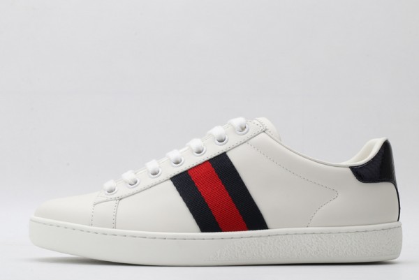 Gucci Ace Low-Top Sneaker White with Blue and Red