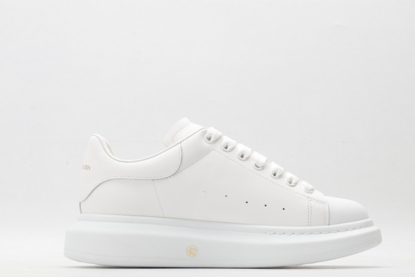 Alexander McQueen Oversized Sneaker White with Gold Text Logo