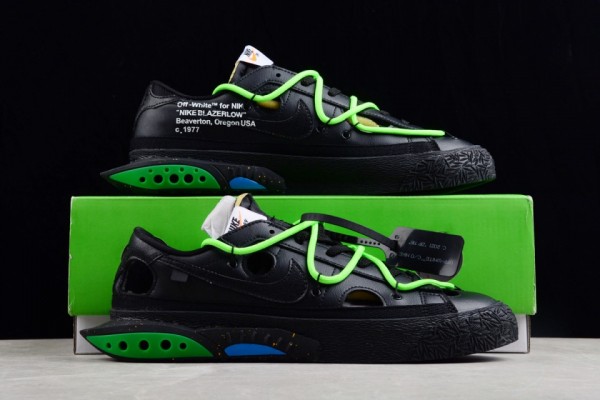 Off-White x Nike Blazer Low Black Green DH7863-001