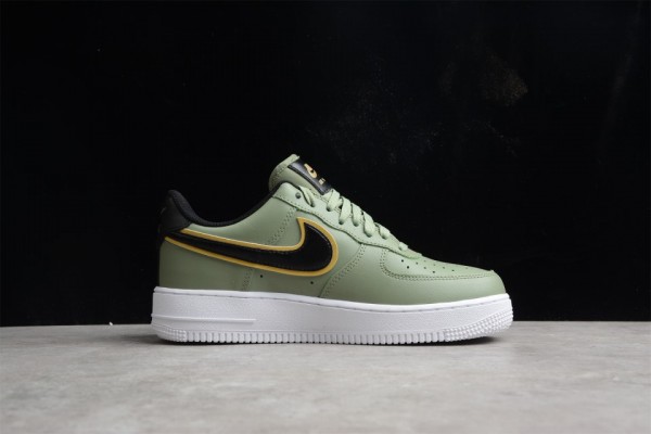 Nike Air Force 1 Low Olive Green Gold Swoosh DA8481-300