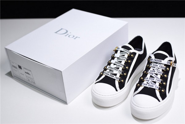 Dior Walk'N'Dior Low Top Black Canvas KCK177CVA_S12X