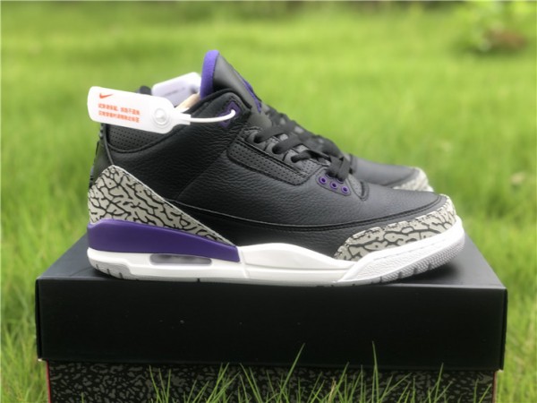 Jordan 3 Retro Black Court Purple