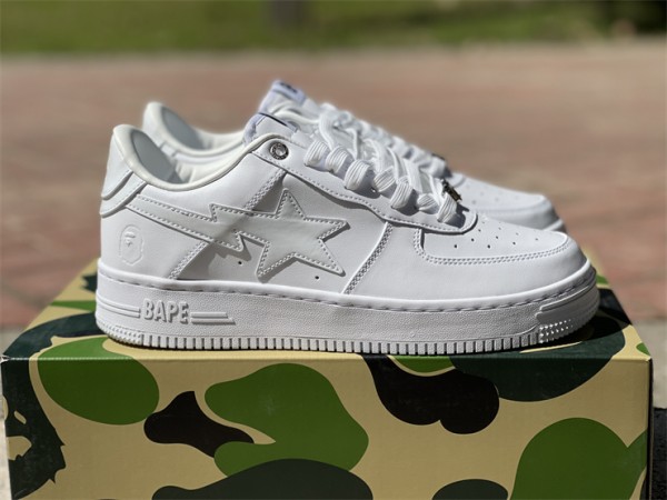 A Bathing Ape Bape Sta Low White Leather (2020)