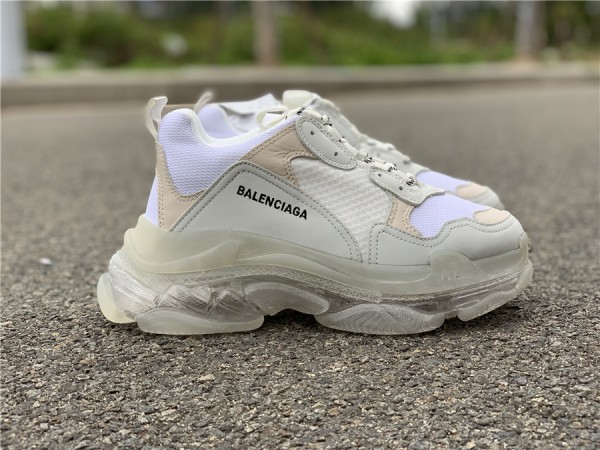 Balenciaga Triple S Clear Sole White Sneaker 