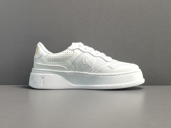 Gucci GG embossed sneaker in white leather