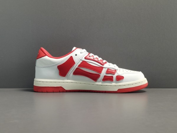 AMIRI Skel Top Low Whtie Red