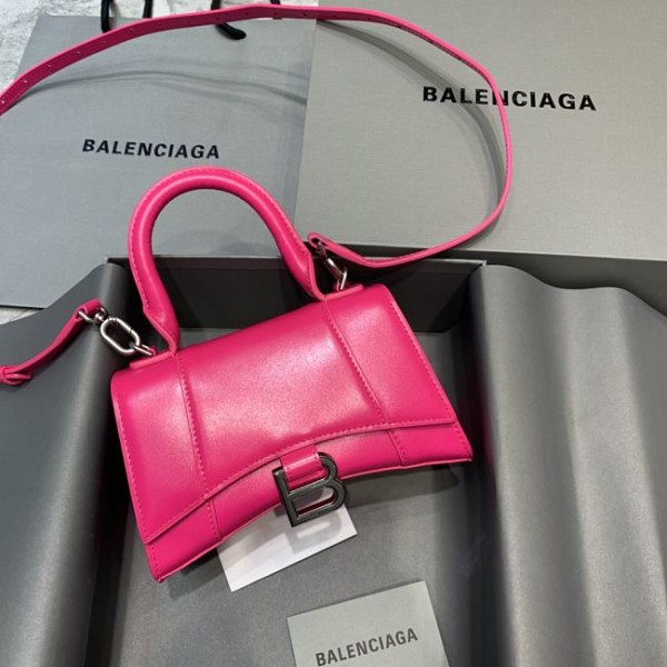 Balenciaga Pink Hourglass Top Handle Bag