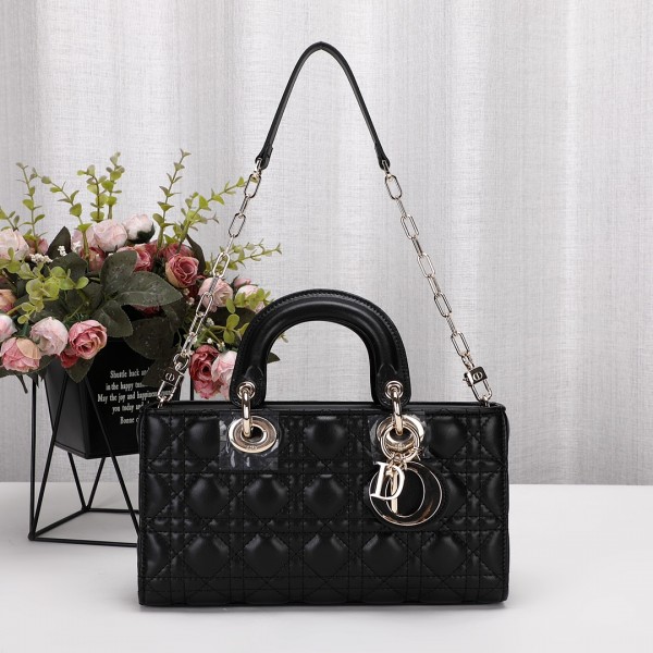 Dior Lady D - Job Bag - Black Cannage Rafla