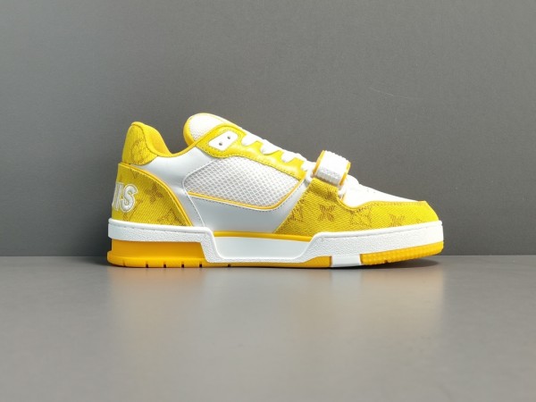 LV Trainer Sneaker Yellow Monogram Demin