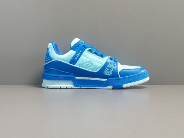LV Trainer Sneaker Blue Monogram