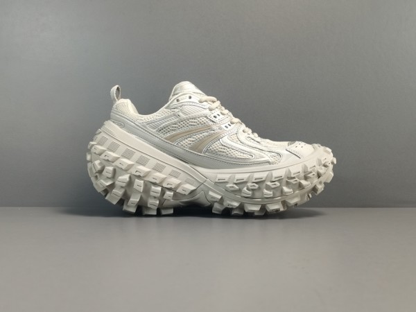 Balenciaga Defender Sneaker In Beige Mesh And Nylon