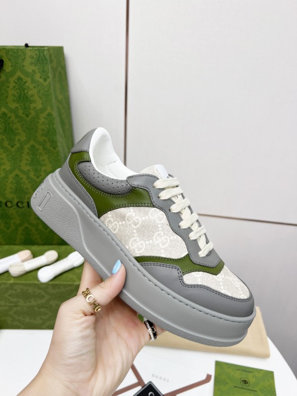 Gucci GG Supreme Sneaker Grey Green Best Quality
