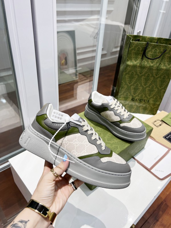 Gucci GG Sneaker In Green - Gray GCGG-001