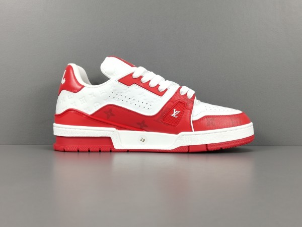 LV Trainer Sneaker White Red LV-T0043