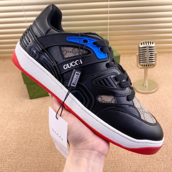 Gucci Basket Low Top Sneaker in Dark Blue Demetra GCB-008