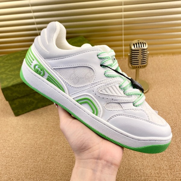 Gucci Basket Low Top Sneaker in Green - White Demetra GCB-011