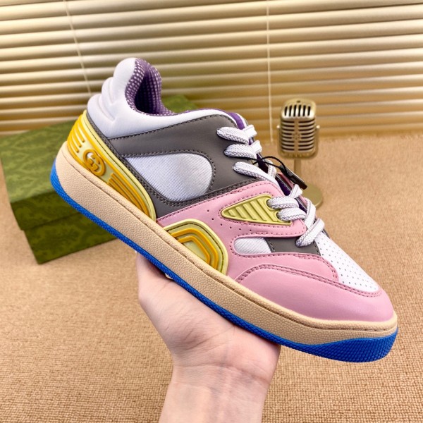 Gucci Basket Low Top Sneaker in Light Pink - Grey - Purple Demetra GCB-012