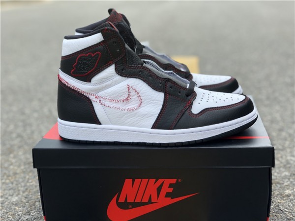 Jordan 1 Retro High Defiant White Black Gym Red