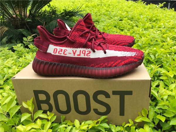 Adidas Yeezy Boost 350 V2 Maroon Zebra Teach Red/White DA9568
