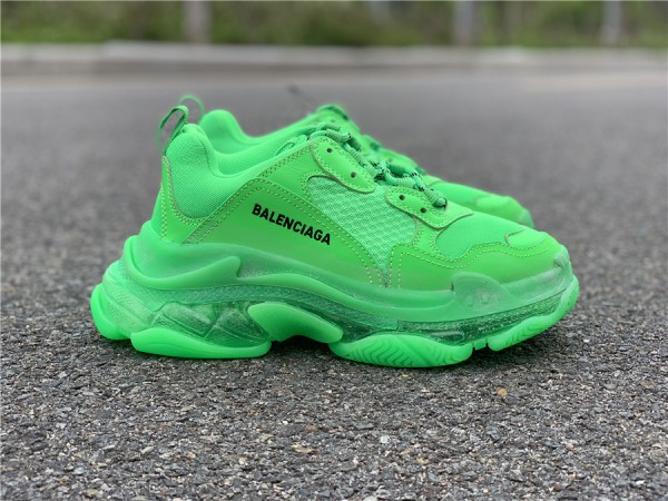 Balenciaga Triple S Clear Sole "Neon Green" 
