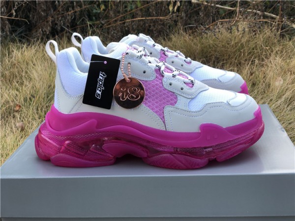 Balenciaga Triple S Clear Sole White/Pink 
