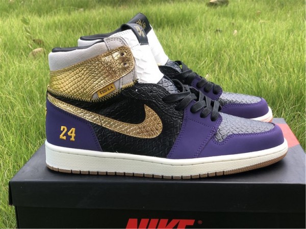 Jordan 1 High OG Black Purple Gold