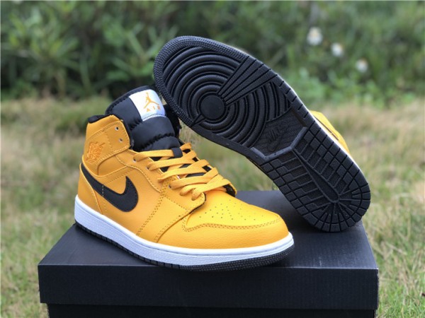 Jordan 1 Mid University Gold Black