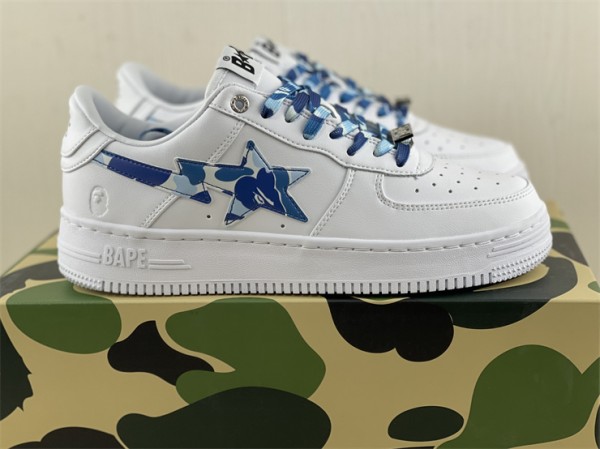 A Bathing Ape Bape Sta Low White ABC Camo Blue