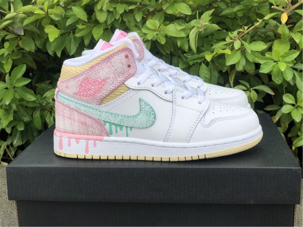 Jordan 1 Mid Paint Drip (GS)