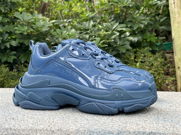 Balenciaga Triple S Blue Monoblock Trainers - Grailed