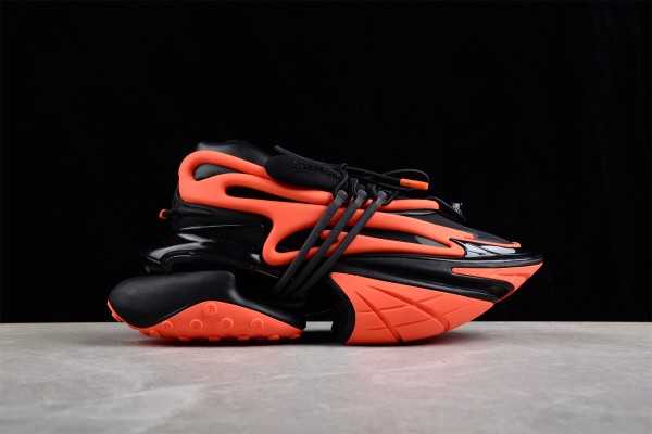 Balmain Neoprene and leather Unicorn low-top sneakers