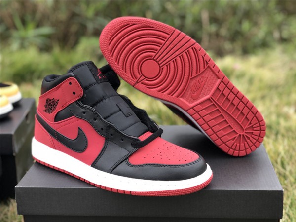 Jordan 1 Mid Gym Red Black