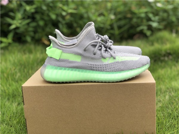 Adidas Yeezy 350 Boost V2 Grey Glow Volt Green EG5560