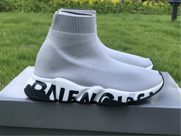 Balenciaga Graffiti Speed Sneaker Grey/White-Black 
