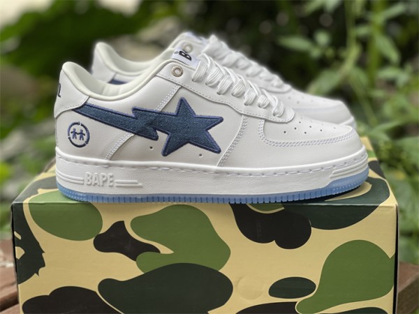 A Bathing Ape Bape Sta Low White blue