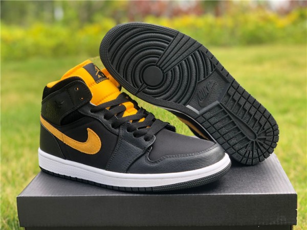 Air Jordan 1 Mid Black University Gold