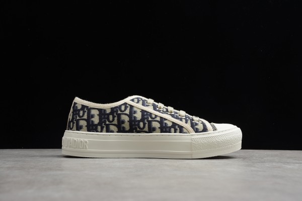 Walk'N'Dior Deep Blue Oblique Embroidered Cotton KCK211OBE_S56B