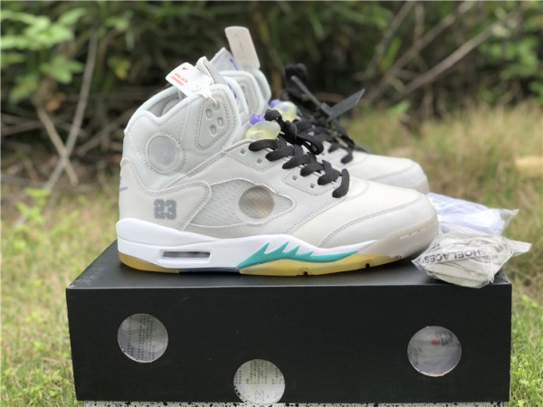 Off-White x Air Jordan 5 Grey/Green White 