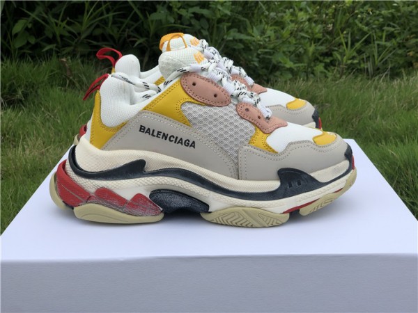 Balenciaga Triple S Black Yellow Pink Sneaker