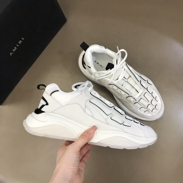 Amiri Bone Runner Sneakers - 'Grey - White - Black ' - AMRBR-012