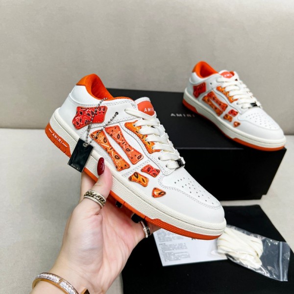 Amiri Skel Low Top Sneakers - Orange - White ASNK-018