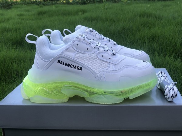 Balenciaga Triple S Clear Sole White/Green 