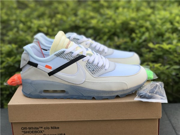 2018 OFF-WHITE X Nike Air Max 90 White 