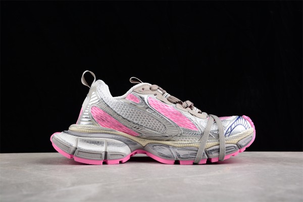 Balenciaga’s 3XL Sneaker in grey silver, pink mesh and polyurethane B3XL-006