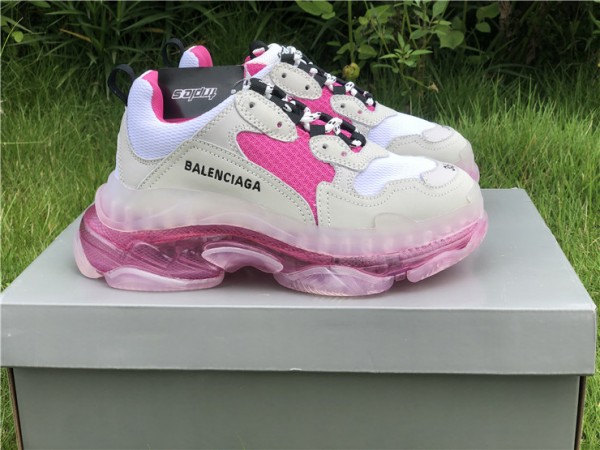 Balenciaga Triple S Clear Sole White/Pink