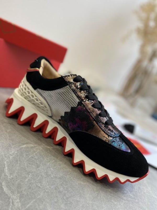 Loubishark leather sneakers