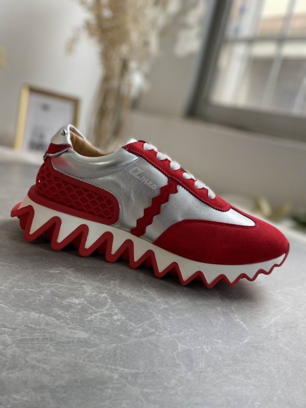 Loubishark leather sneakers