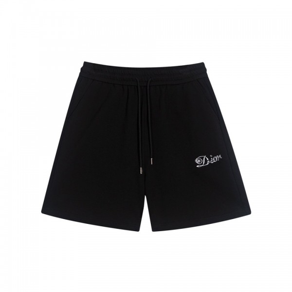 Dior embroidery front and rear shorts black