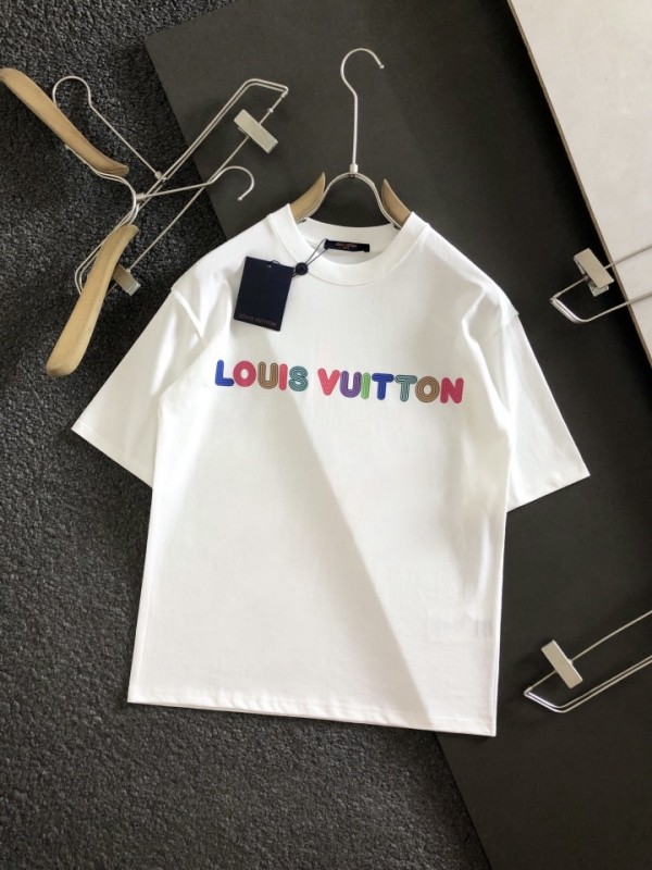 LV short sleeves short T - White/ Black